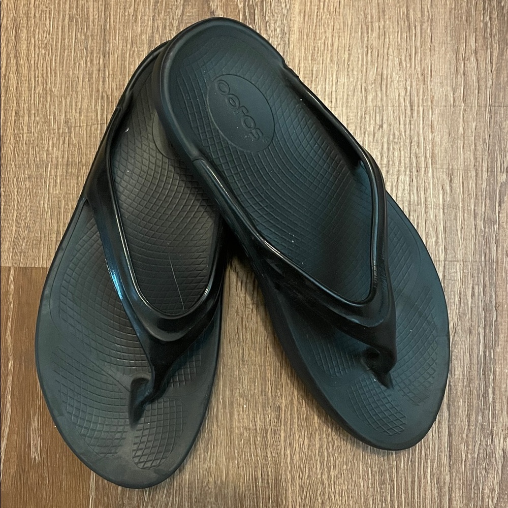 Women’s OOFOS Black Flip Flops EU 41/ US 10 See pictures - Picture 5 of 13